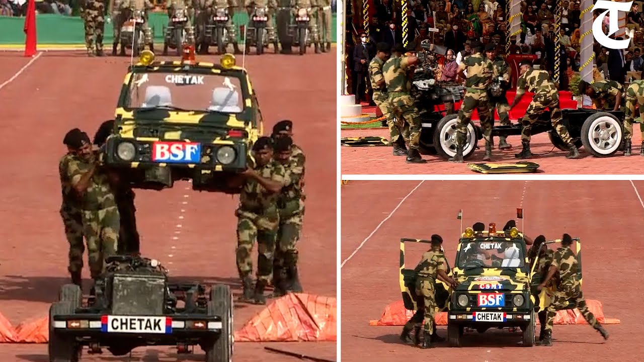 Watch BSF team dismantle & reassemble an LMV within 2 minutes during operation Chetak Drill