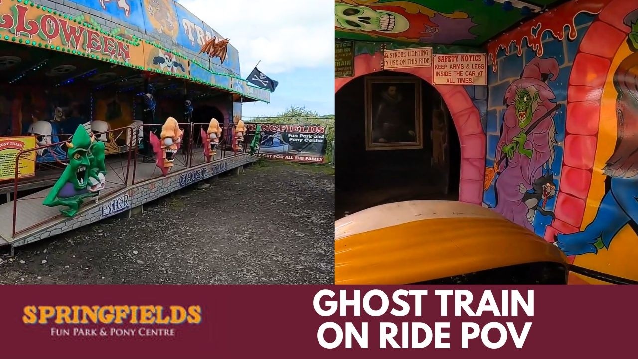 Springfields Fun Park Ghost Train On Ride POV | Masons Vintage Funfair | June 2024
