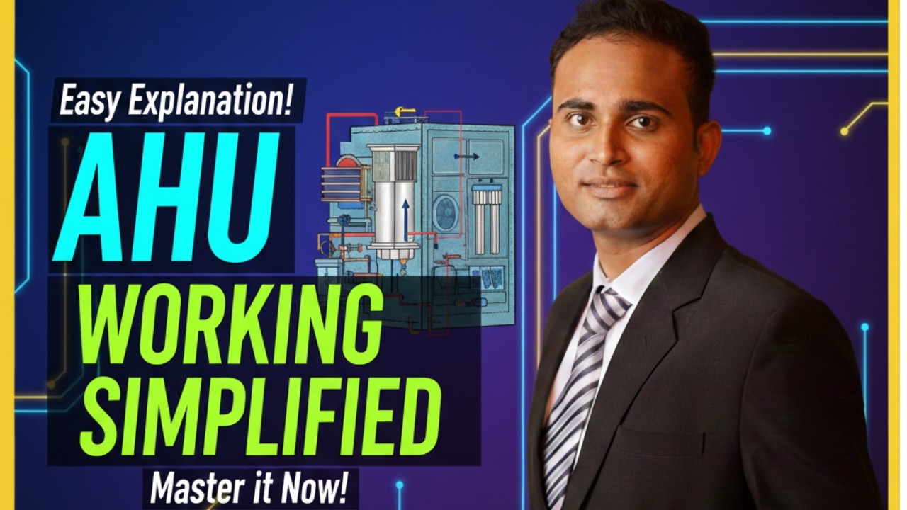 AHU Working Explained in Detail | Air Handling Unit HVAC Basics for Facility Managers & Technicians