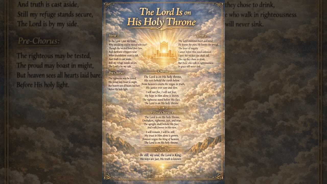 The Lord Is on His Holy Throne. Based on Psalm 11 