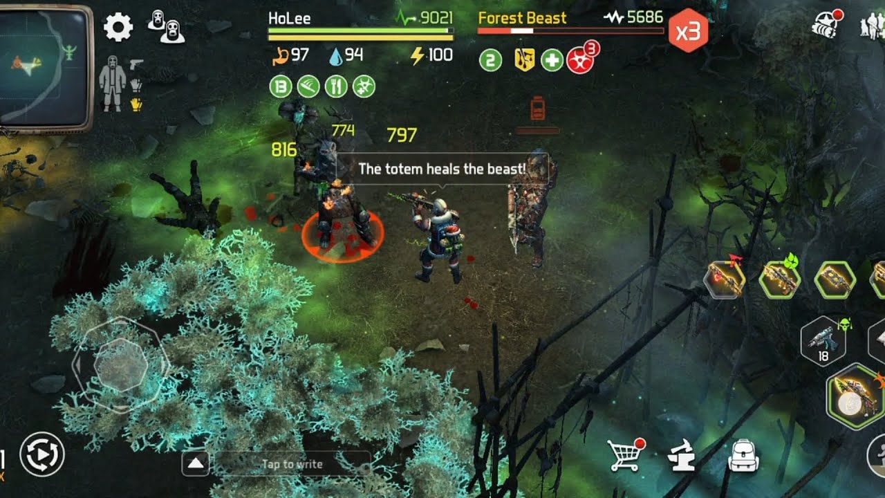 KILLING FOREST BEAST! || SCREAMING FOREST || Dawn of Zombies Survival