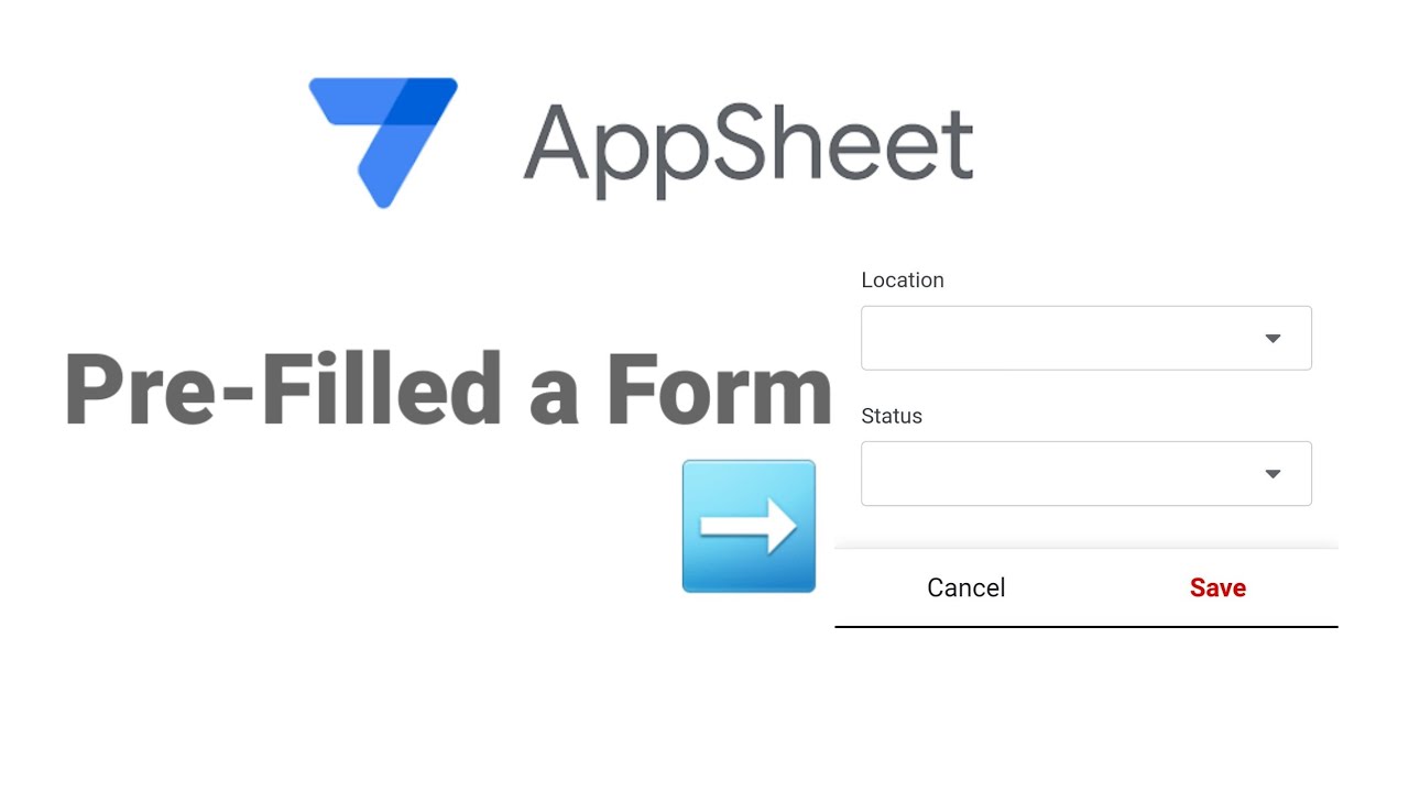 AppSheet How To Pre Filled a Form