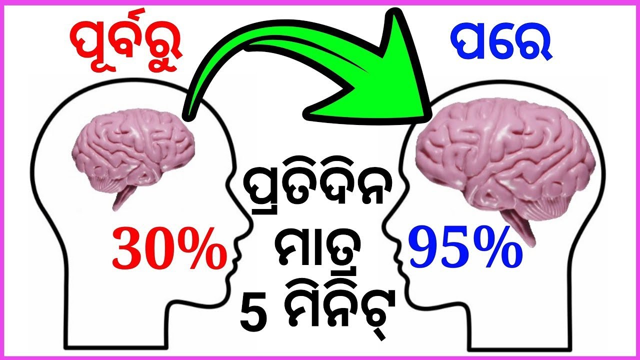 Brain Development 30% to 95% ପ୍ରତିଦିନ ମାତ୍ର 5 ମିନିଟ୍ | 3 Brain Exercise in Odia |