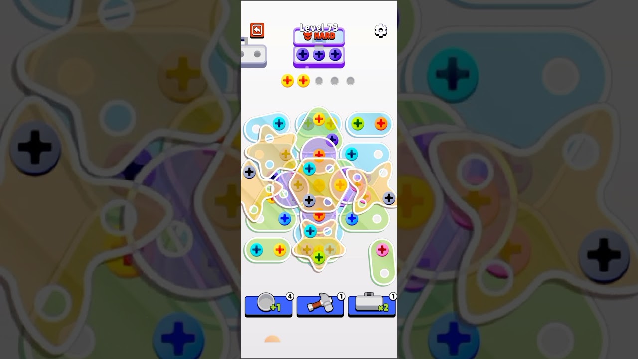 Screw jam puzzle level 73 hard / Game solution walkthrough