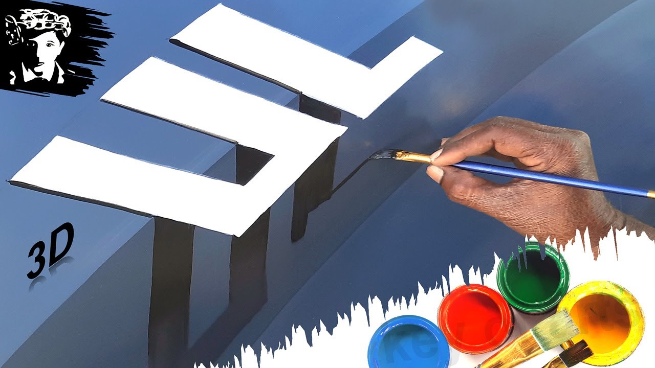 Painting Ultimate 3D Lettering Handwriting in English Color Design Realistic Fonts - key of arts