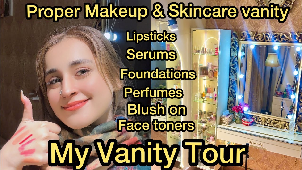 VANITY TOUR 🌼 Skincare Products 💫& Makeup Collection 🤍 Lipsticks | GUPSHUP🙂‍↔️💐 #familyvlog
