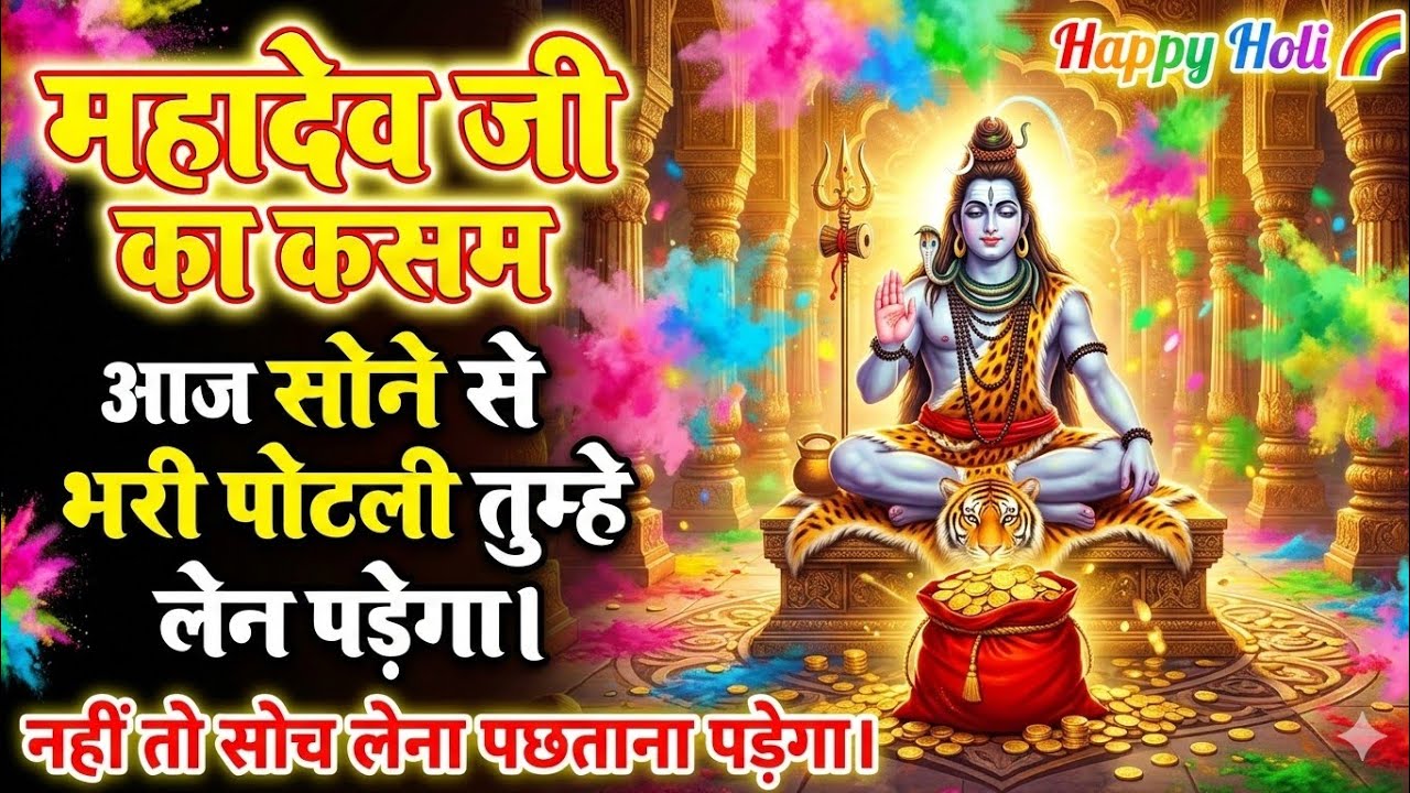 108🕉️महादेव जी का कसम आज सोने 💰से भरी पोटली तुम्हें लेना पड़ेगा।। Mahadev Ji Ka Sandesh 🌈 #mahadev 