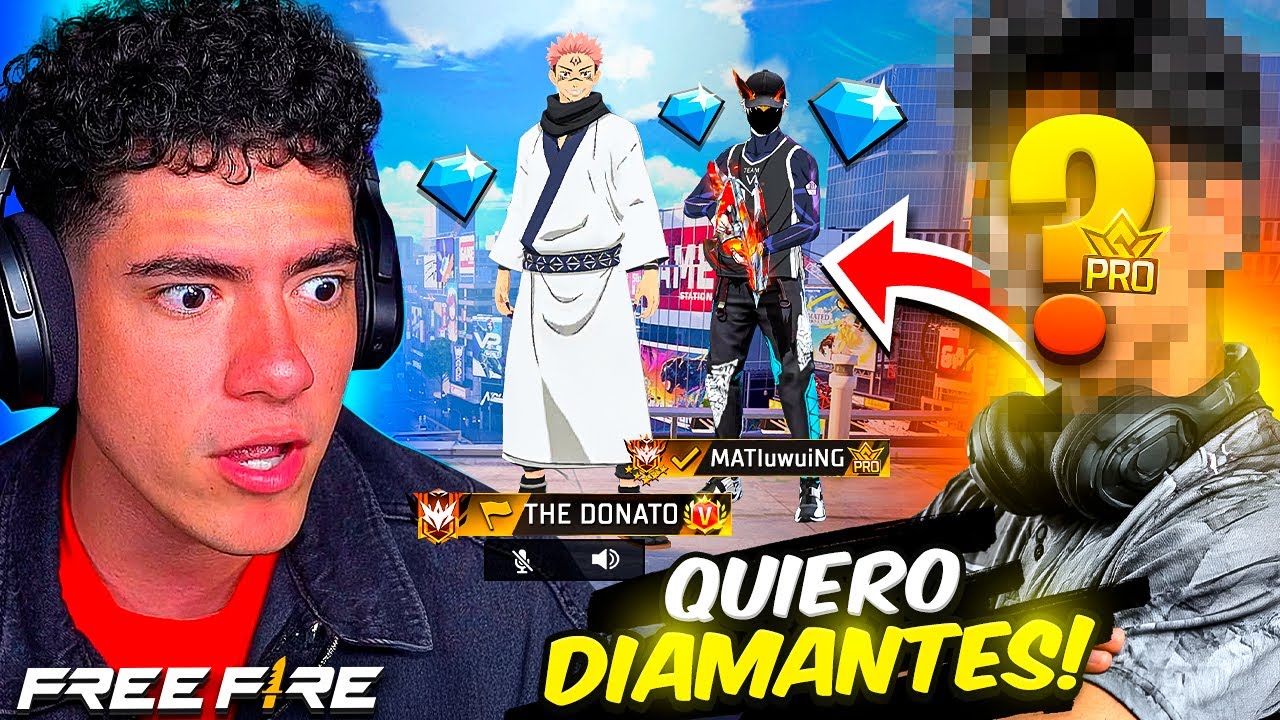 EX JUGADOR COMPETITIVO DE FREE FIRE ENTRA A MI ESCUADRA PARA GANAR DIAMANTES ! - The Donato Live