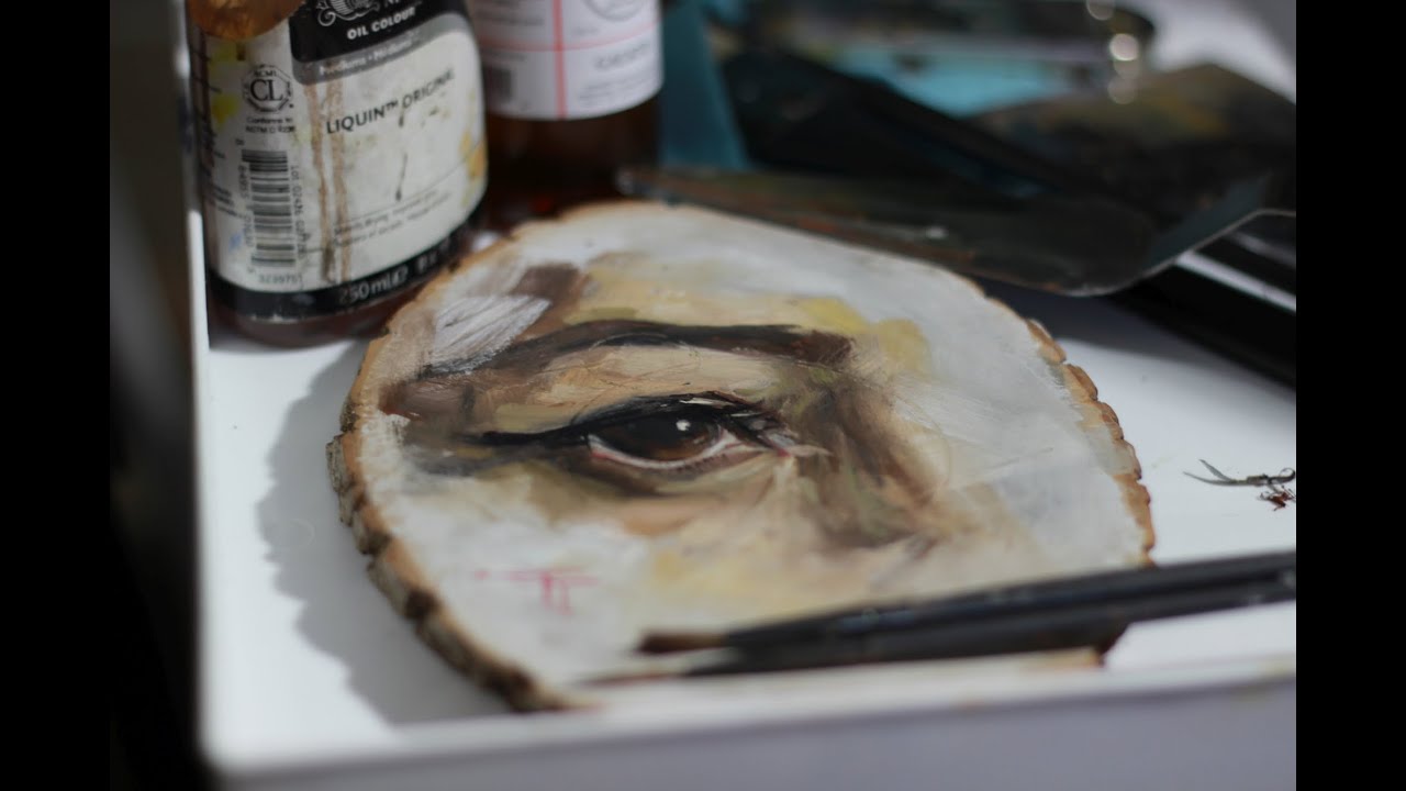 Eye Study, Oil Painting on Wood (30mins in 3 mins.)