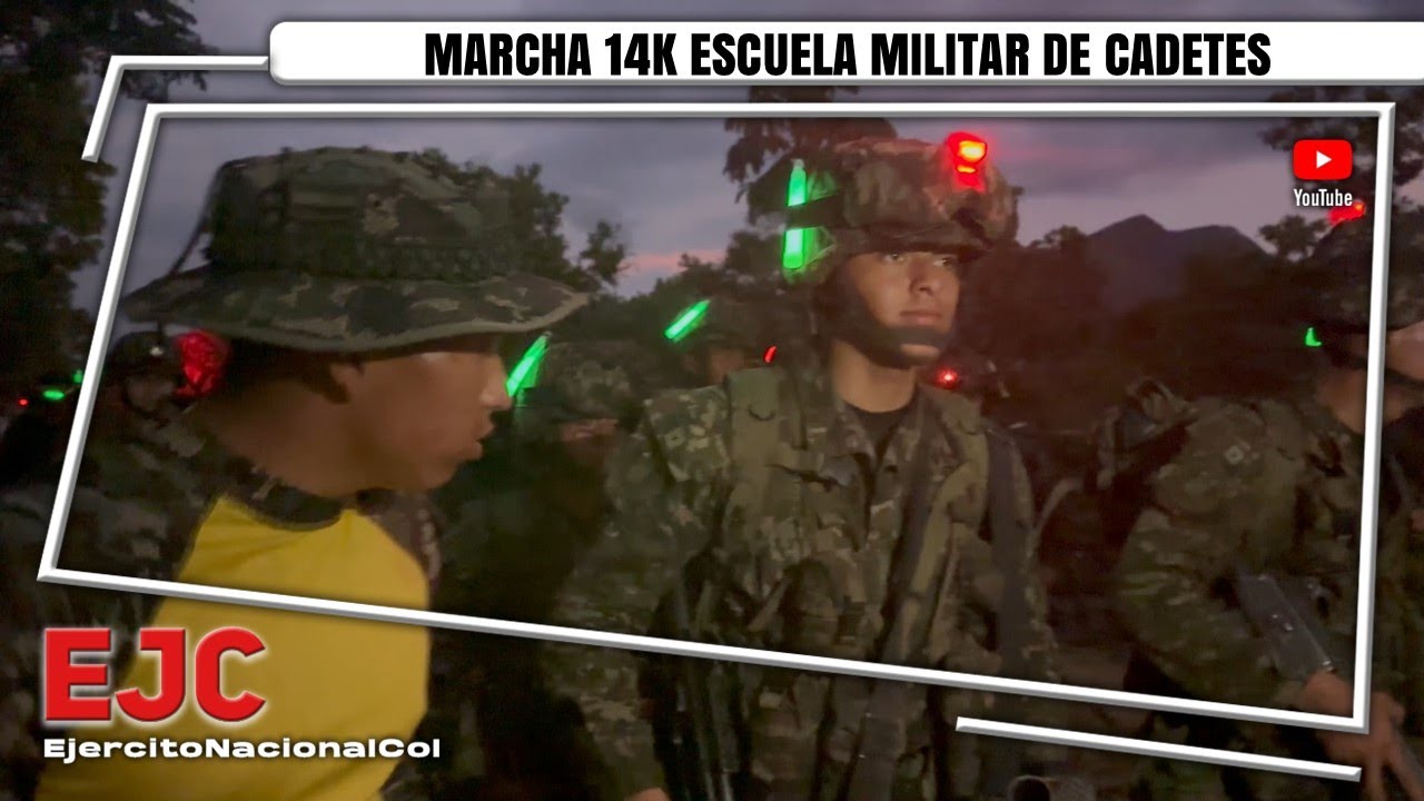 Marcha 14K de nuestros cadetes de la escuela militar General José María Córdova