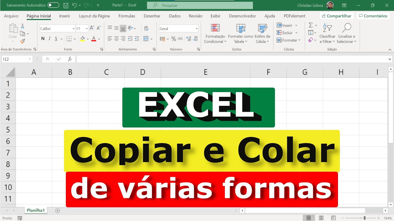 Excel: Copiar e Colar de várias formas