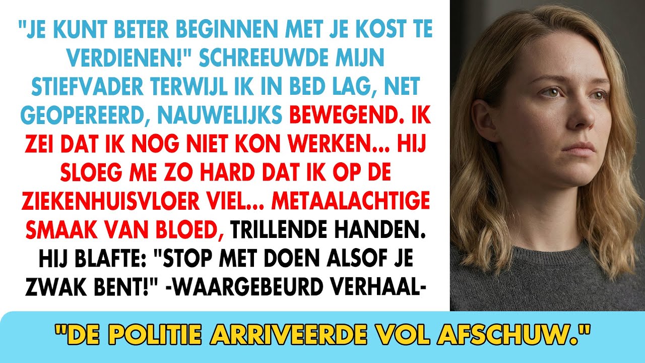 In het ziekenhuis schreeuwde mijn stiefvader: “Begin maar!” Toen sloeg hij me—dus ik deed dit…