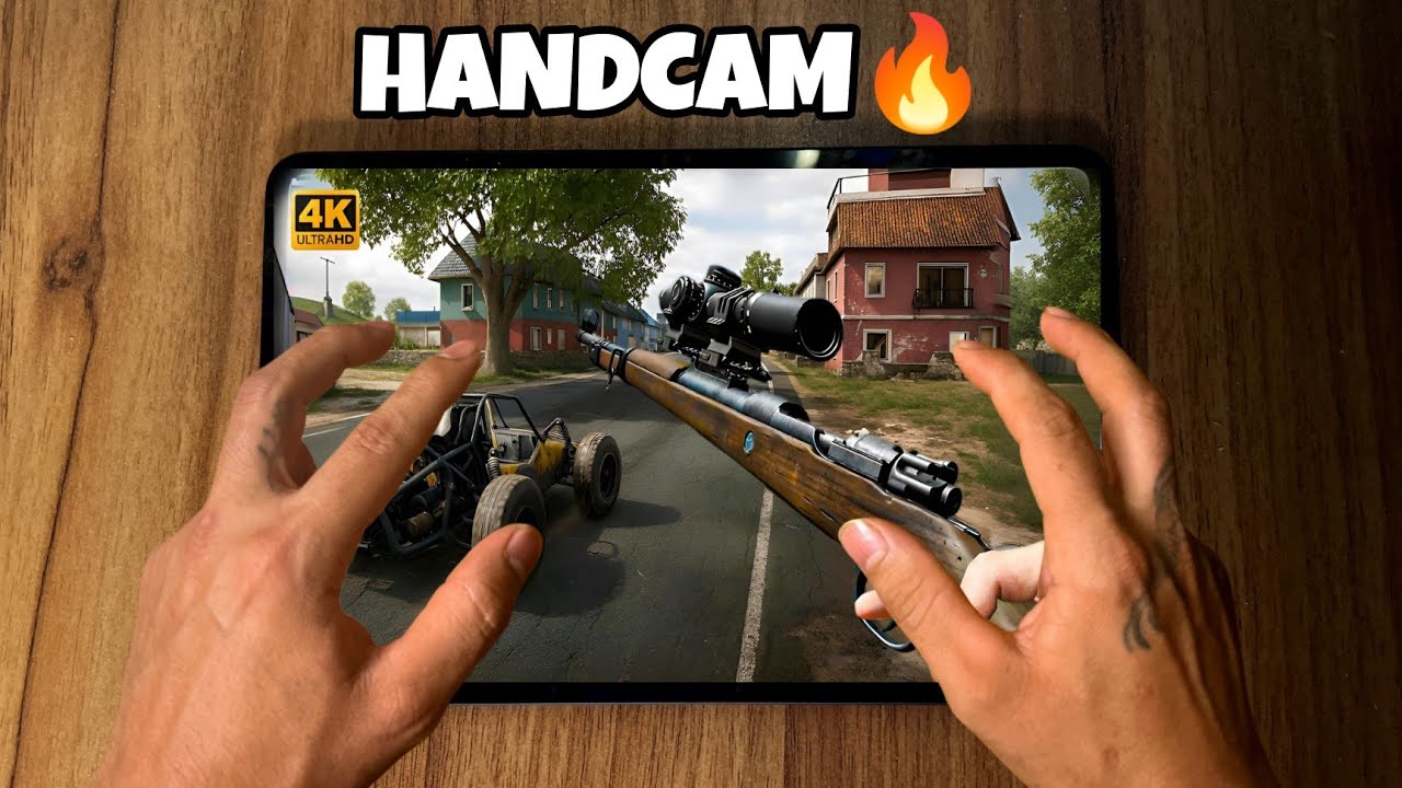 TEST TABLET GAMING HANDCAM PUBG MOBILE GAMPLAY (120FPS) bgmi