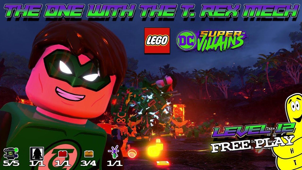 Lego DC Super-Villains: Level 12 / The One With the T. Rex Mech FREE PLAY (All Collectibles) - HTG