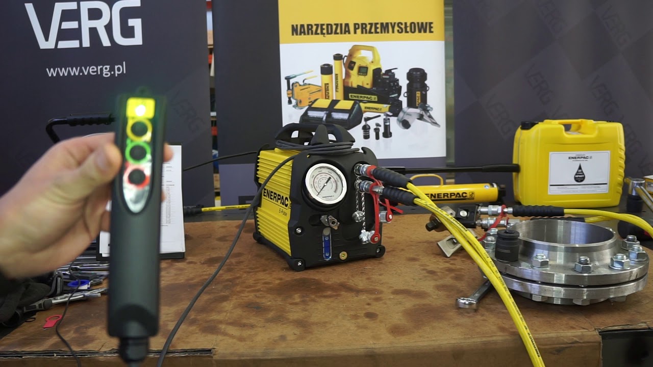 VERG szkolenie z ustawienia i obsługi pompy Enerpac E-pulse, klucze hydrauliczne
