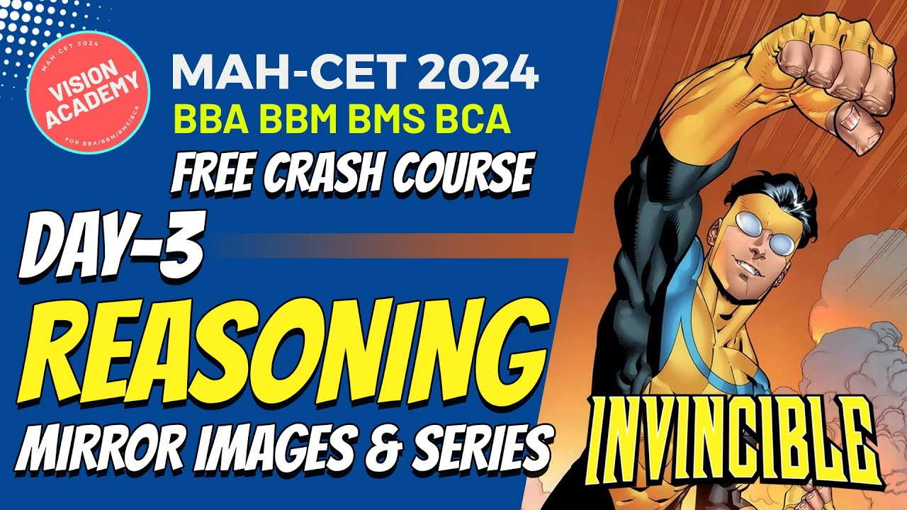 Reasoning Mirror Images and Series - Additional CET Crash Course Day-3 🔥 MAH CET for BBA BMS BBM BCA