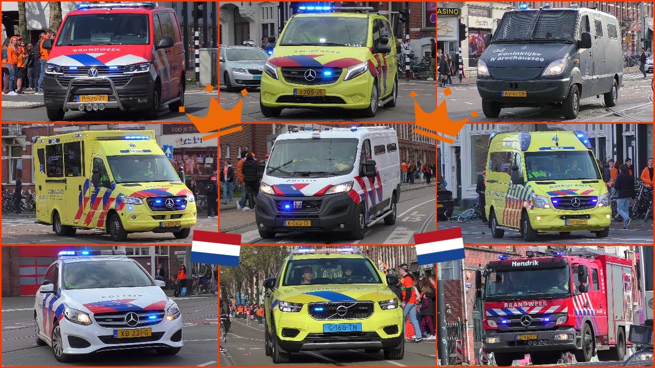 Koningsdag 2023: Grote brand & Vele hulpdiensten met spoed tijdens drukke Koningsdag in Amsterdam!!