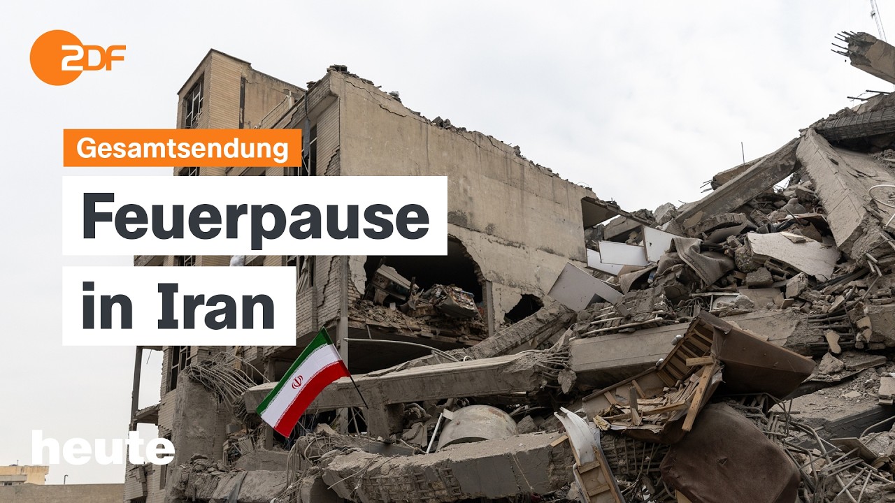 heute 19:00 Uhr vom 08.04.2026 Waffenruhe in Iran, Spritpreise, taiwanische Opposition in China