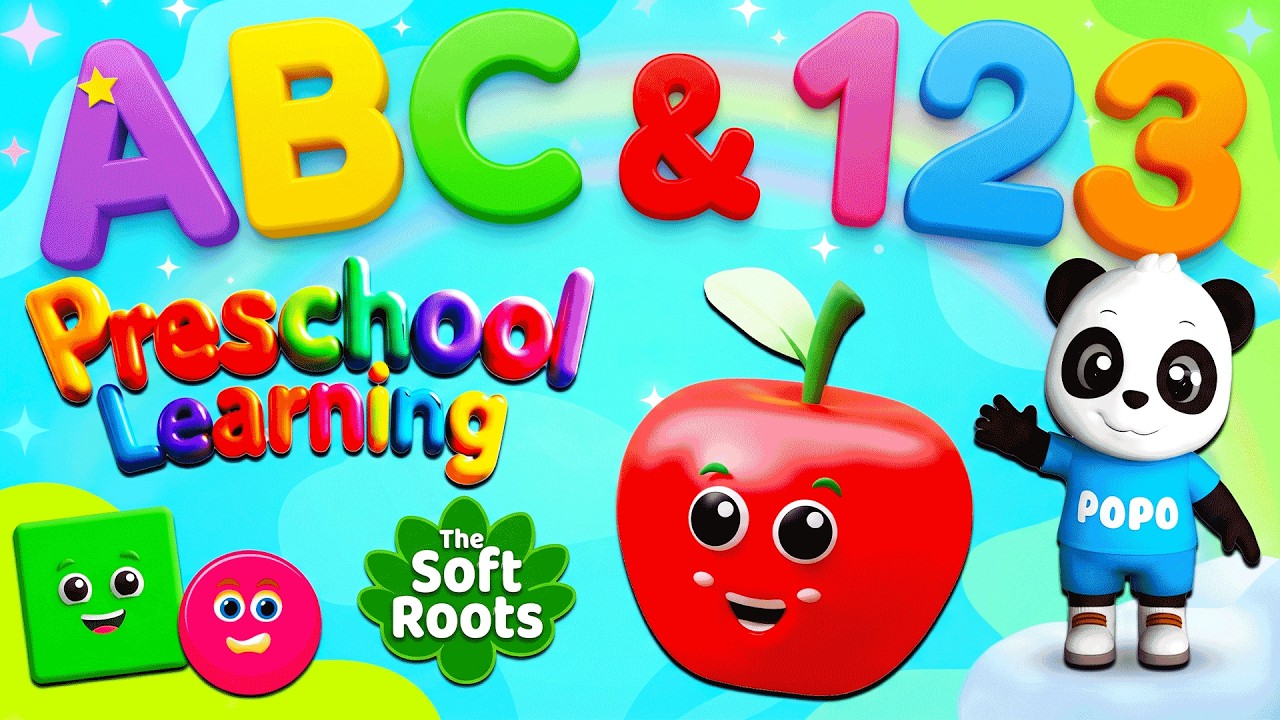 Preschool Learning activities for 3 year olds at home | Learn ABC Phonics Shapes Numbers Colors 🌈