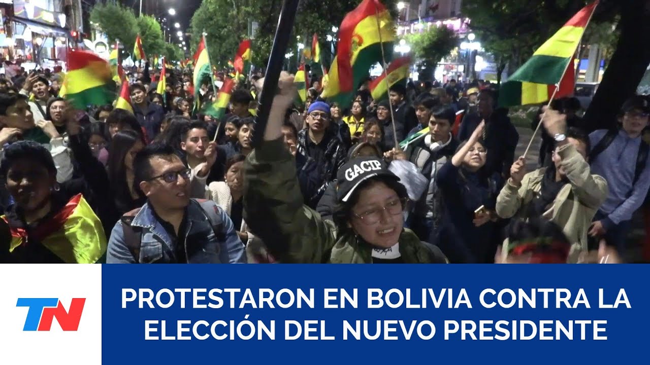 BOLIVIA I Cientos de manifestantes protestaron en La Paz contra la elección del nuevo presidente