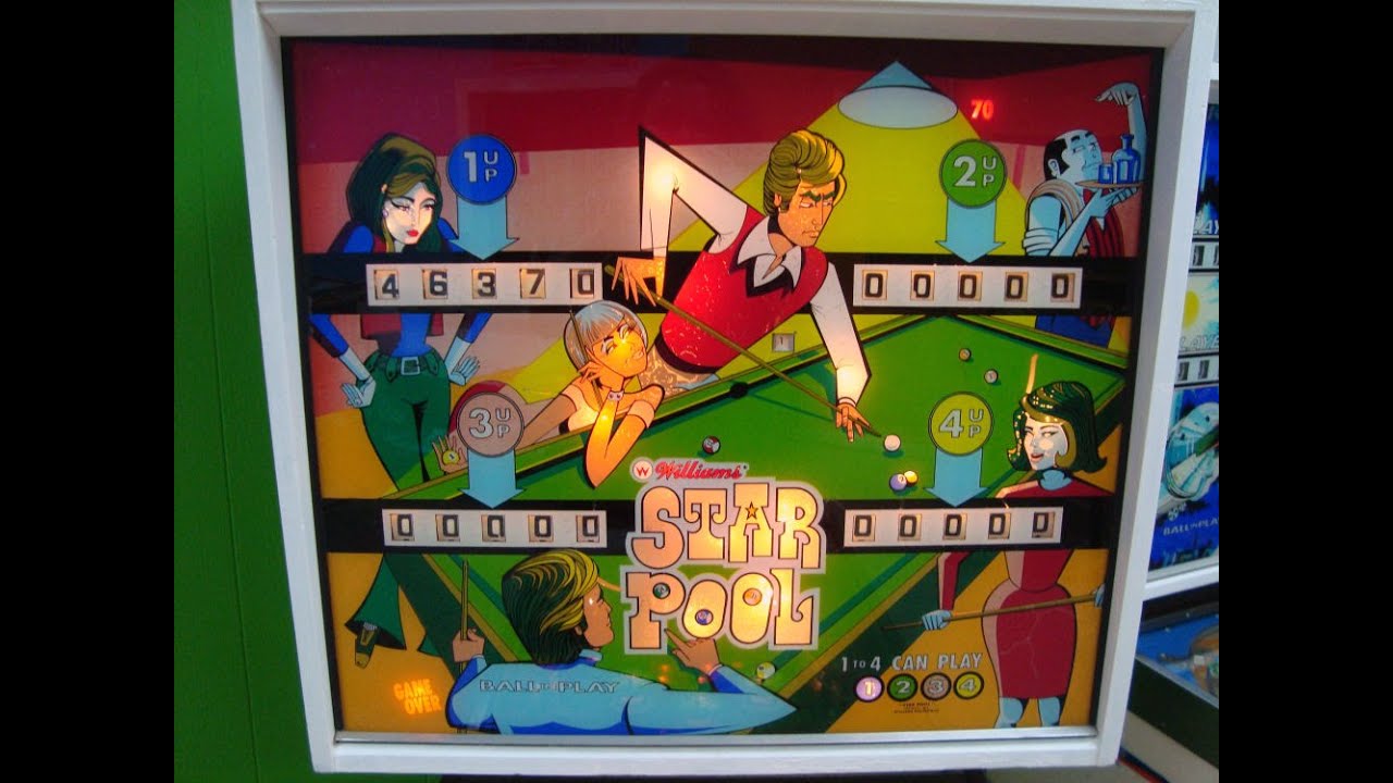 1974 Williams Star Pool Pinball Machine!  Gameplay, overview, artwork