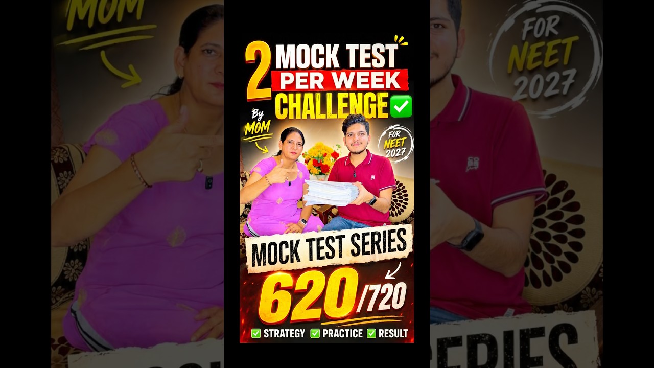 2 Mock Test Per Week Challenge✅ | Neet 2027 #neet #neet2027 #motivation #shorts #trending #study