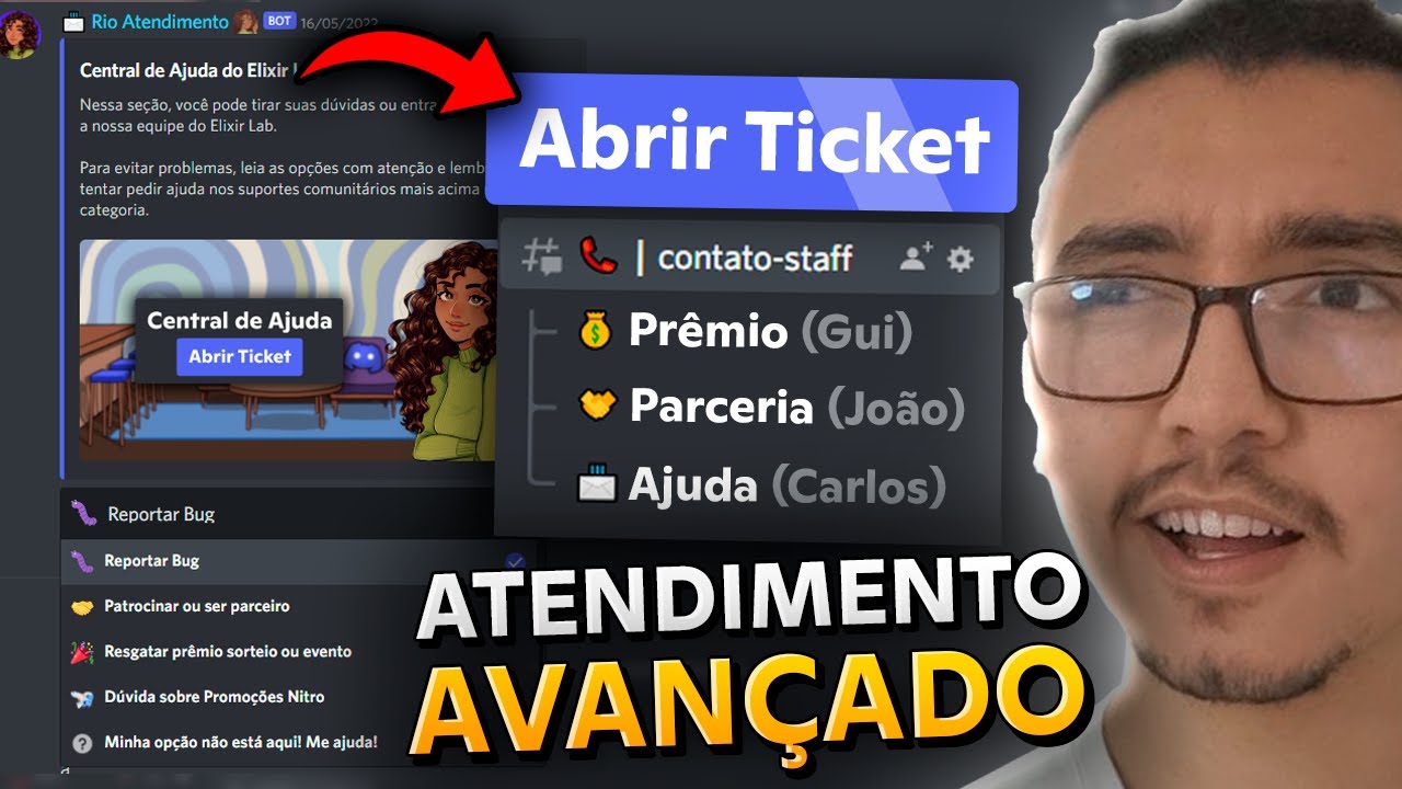Como fazer Painel de Ticket PROFISSIONAL em Discord.py para Servidor Discord