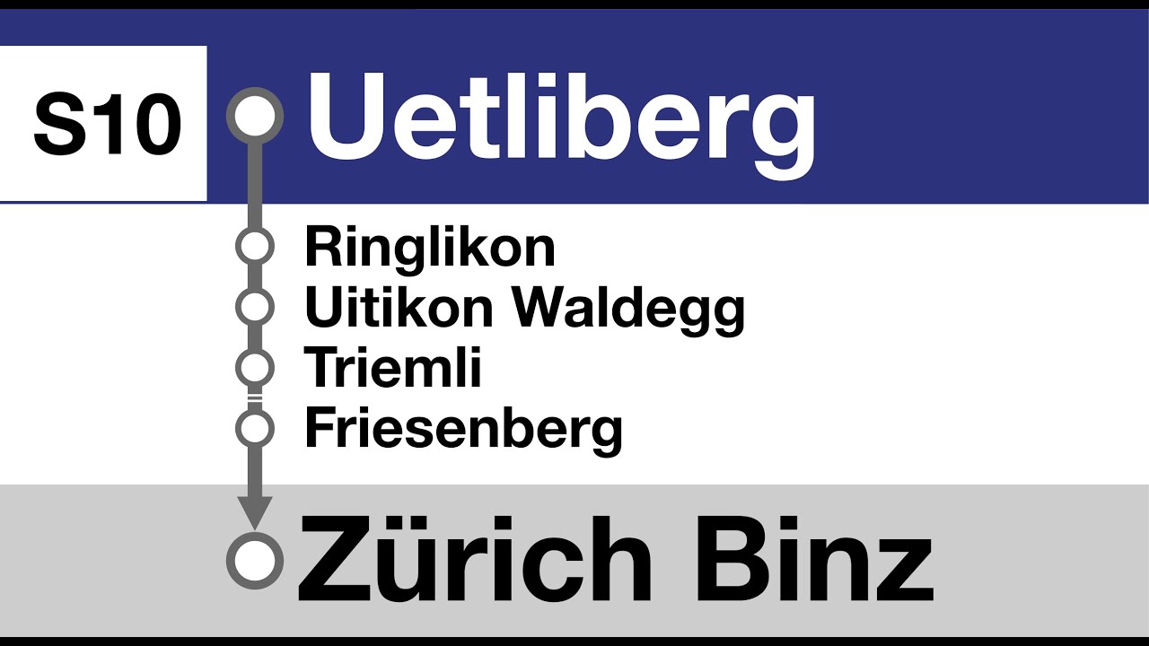 SZU Ansagen » S10 Uetliberg — Zürich Binz | Bauarbeiten | SLBahnen