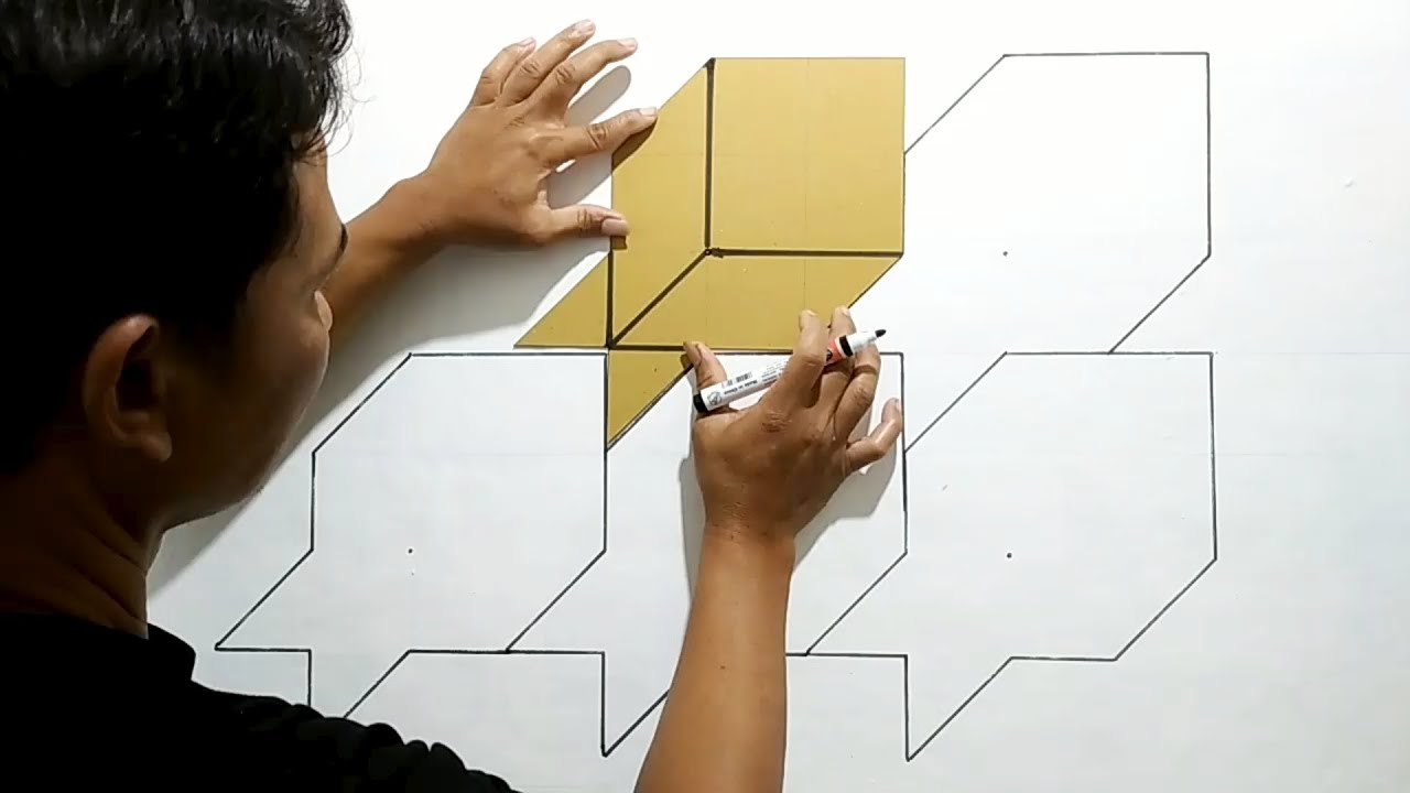 How to paint 3D walls easily || 3D wall painting tutorial || Wall murals