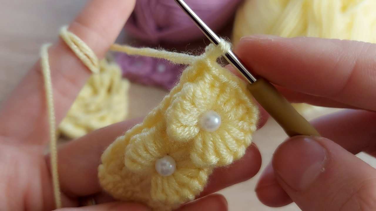 Yarım saatte yaptım görenler bayıldı tığ işi örgü şaç bandı Banda para el cabello crochet knitting