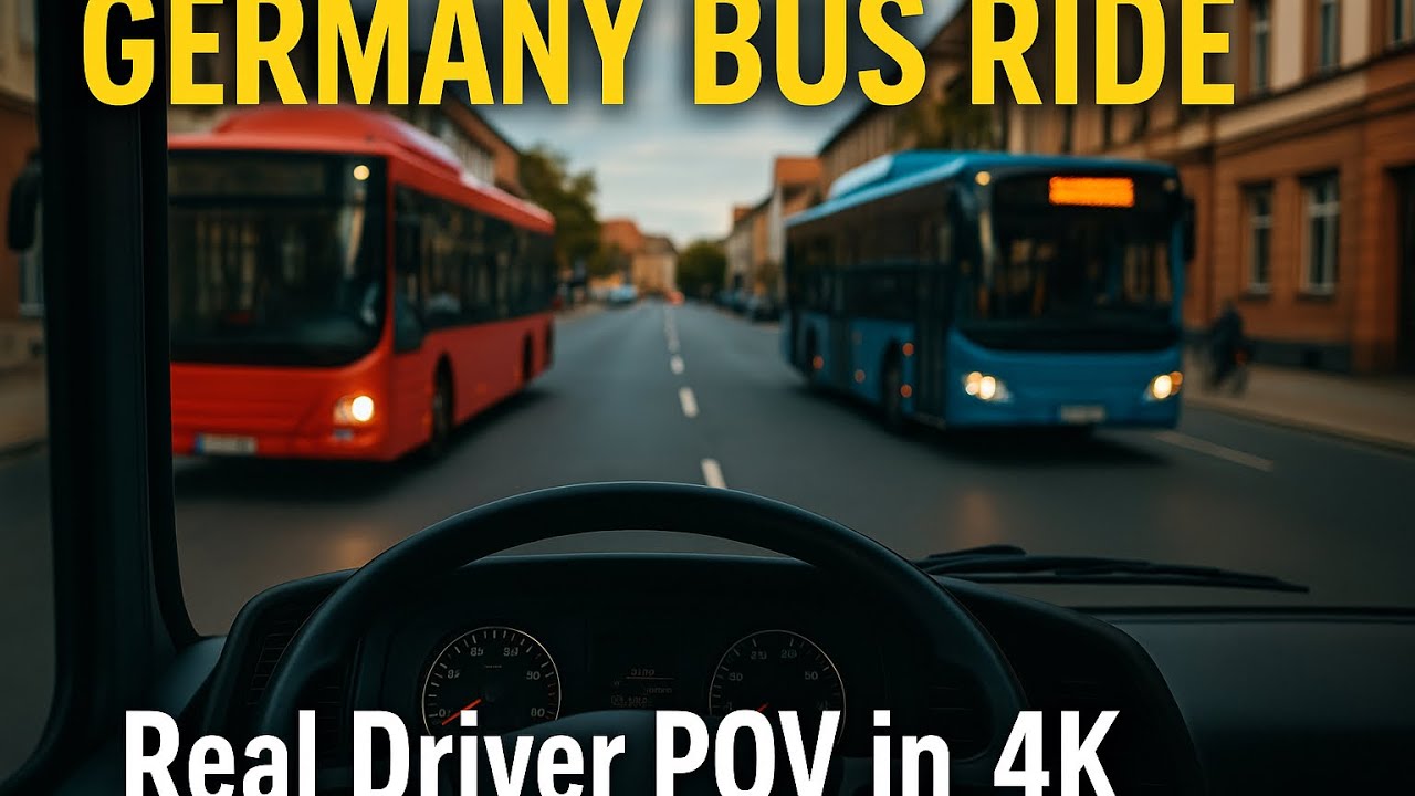 GERMANY CITY BUS 4K 🚍 | Real Driver POV Through Autumn Streets | Public Transport Experience