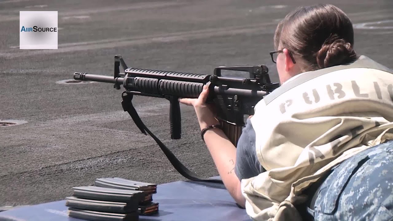 M4 Rifle Live-Fire Exercise Aboard USS Nimitz