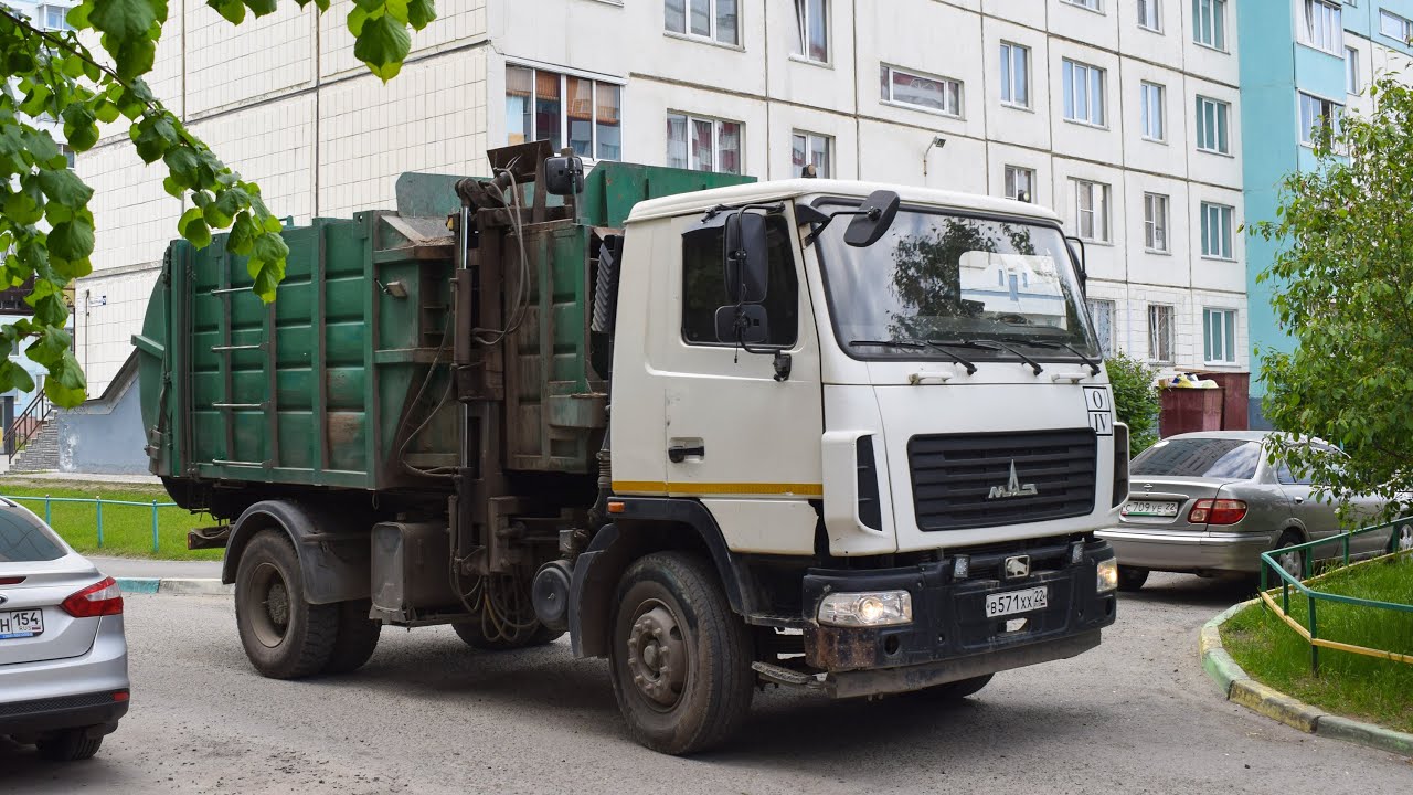 Мусоровоз МКМ-3403 (МК-3451-03) на шасси МАЗ-5340B2 (В 571 ХХ 22) / Garbage truck MAZ-5340B2.