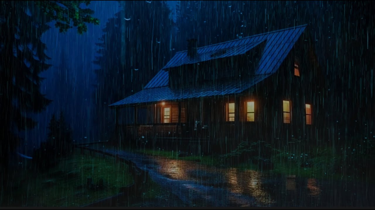 HEAVY RAIN on Roof for Deep Sleep | Beat Insomnia, Relaxing Rain Sounds