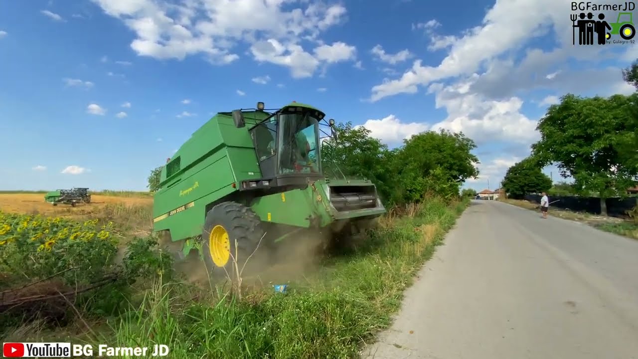 4K ✅ Harvester Tyre Slip 🔥 John Deere 2066 🔥 Grandpa John Deere  ✅