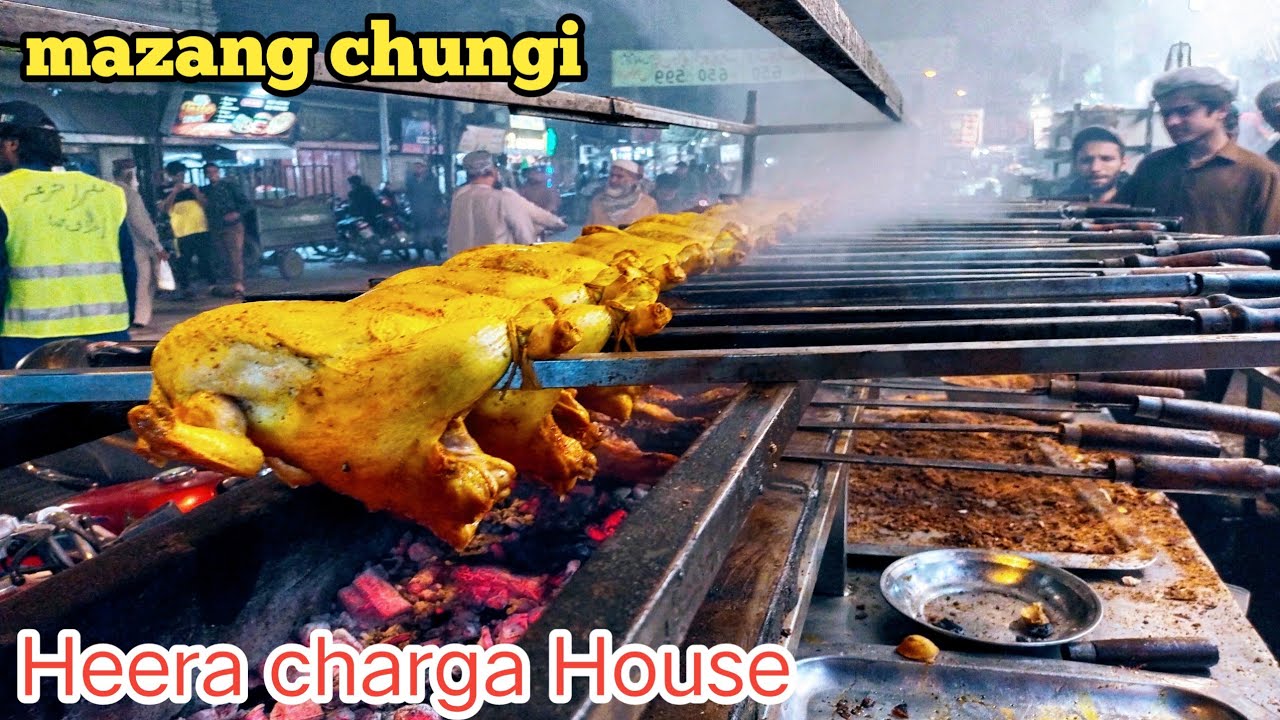 grilled chicken | Best barbeque | Heera charga house | Lahore mazang chungi food street |