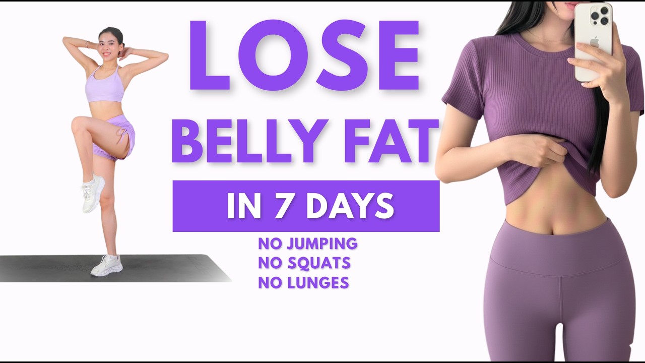 LOSE BELLY FAT IN 7 DAYS🔥15 Min Standing Abs Workout - No Jumping, No Squats, No Lunges