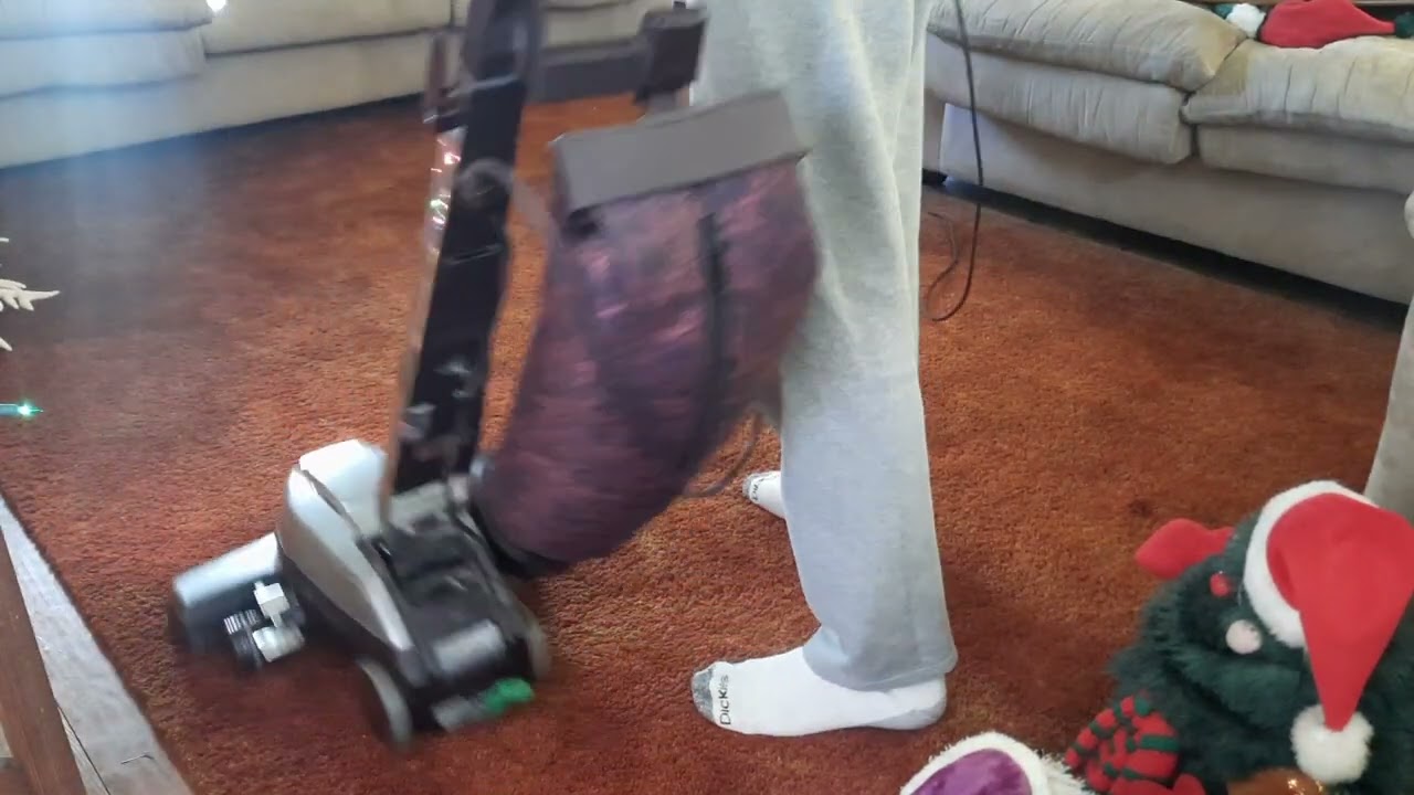 vacuuming the living room with the 1997 Kirby G5