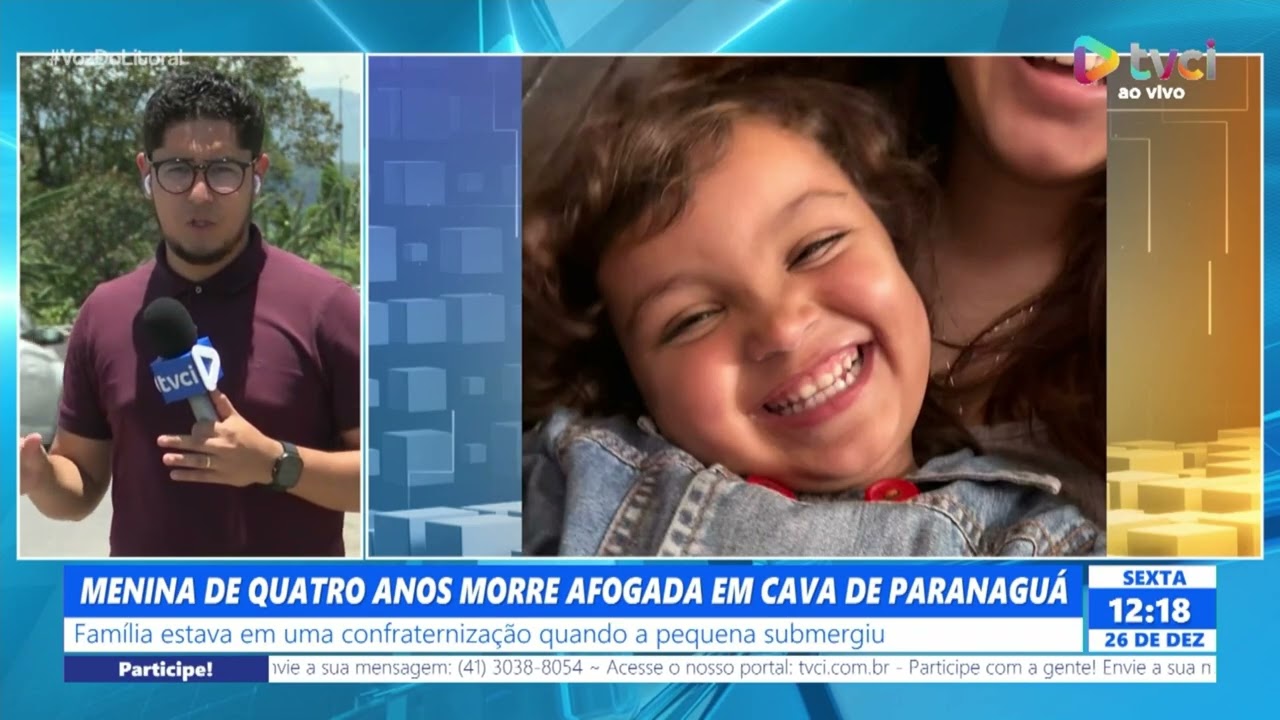 MENINA DE QUATRO ANOS MORRE AFOGADA EM CAVA DE PARANAGU&Aacute;