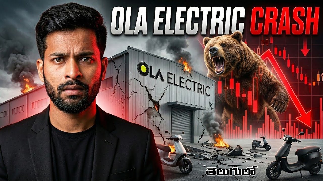 🚨Ola Electric Share Crash: From EV Superstar to Market Disaster? Complete Breakdown