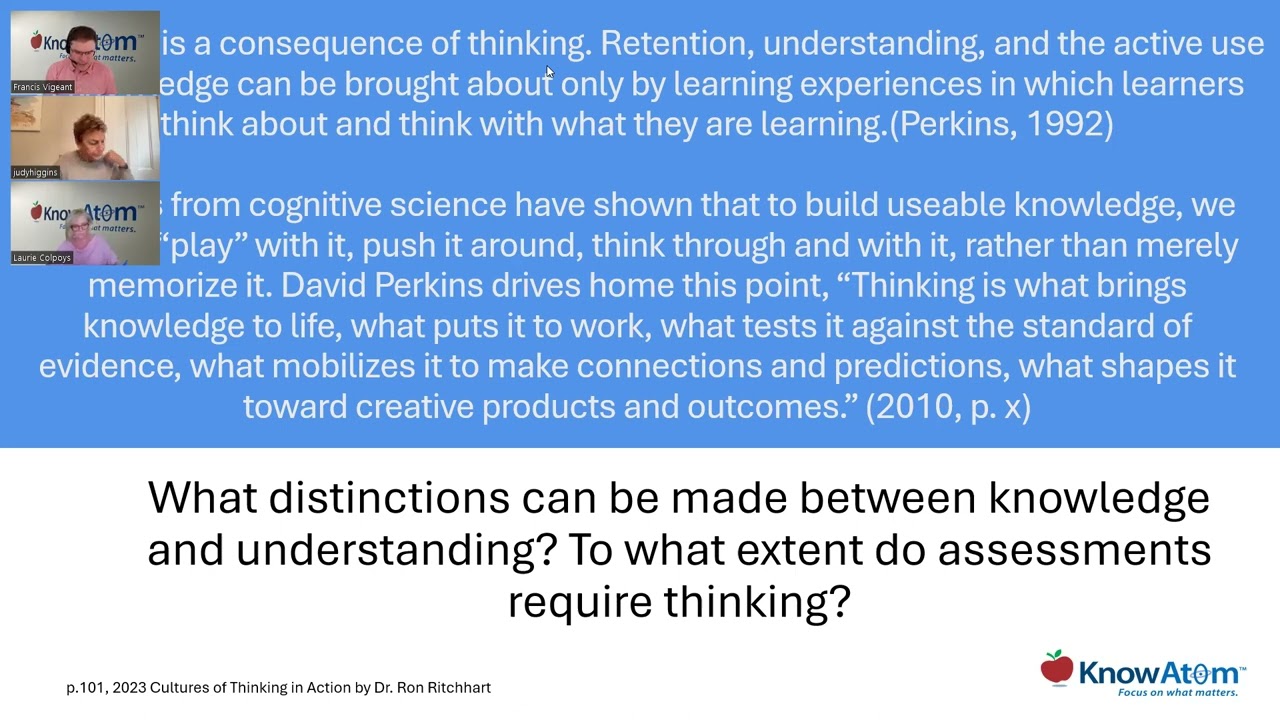 Learning is a Consequence of Thinking: Mindset 5 Cultures of Thinking in Action
