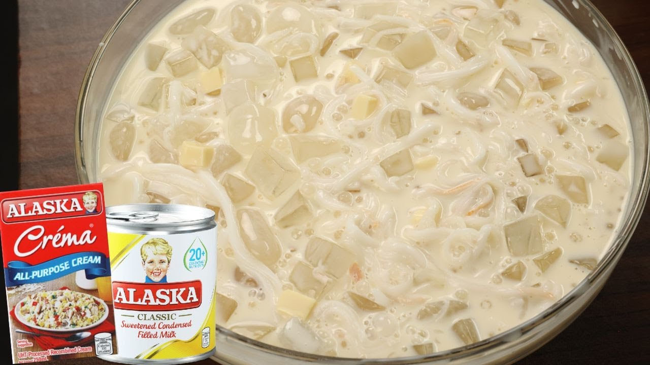 White Buko Salad with Cheese - Christmas Dessert Recipe
