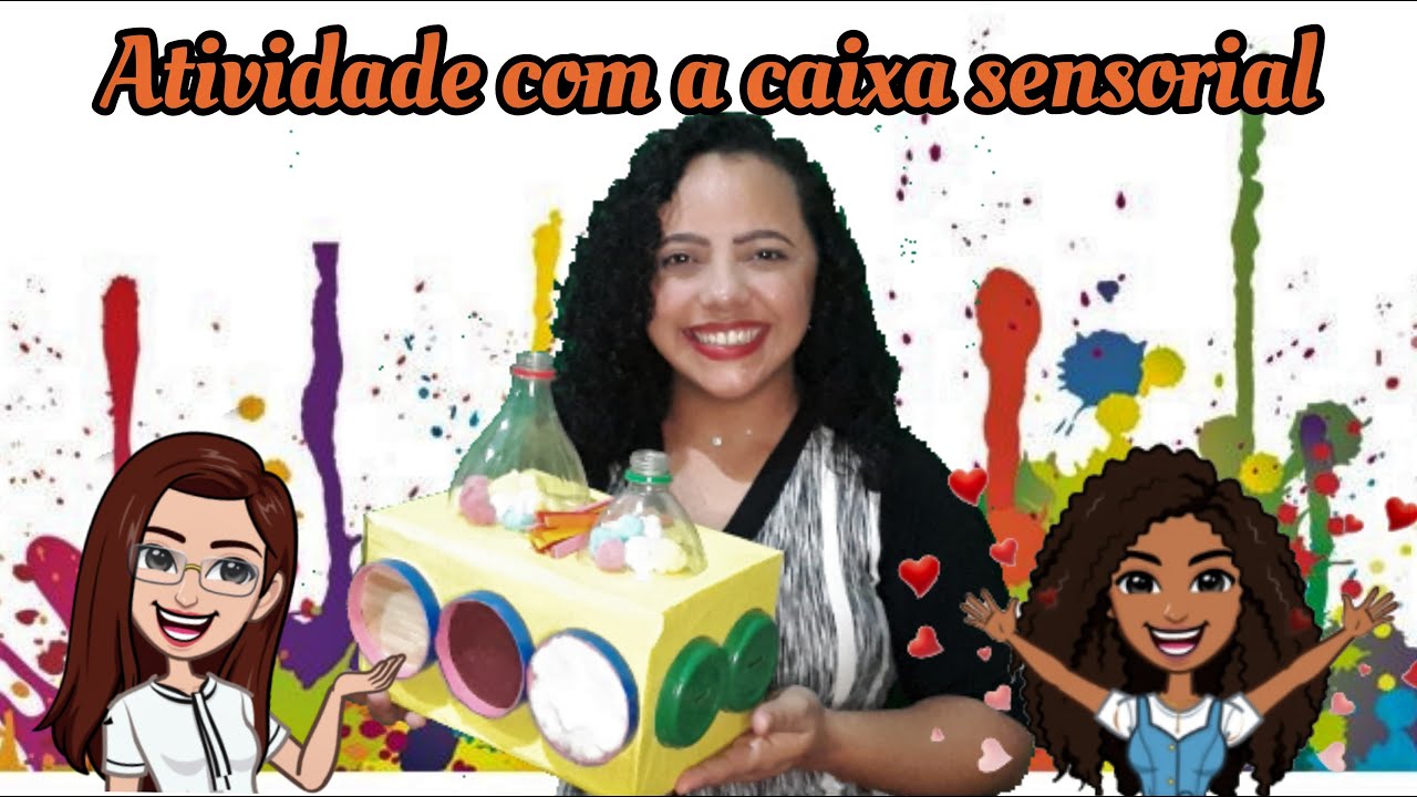 Atividade com caixa sensorial.