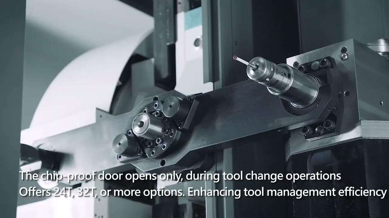 Heavy duty CNC lathe with ATC