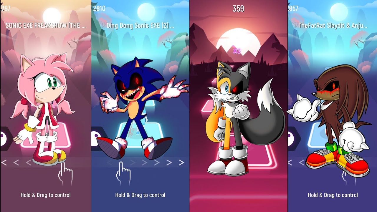 Amy - Sonic exe - Tails exe - Knuckles exe - Tiles hop edm