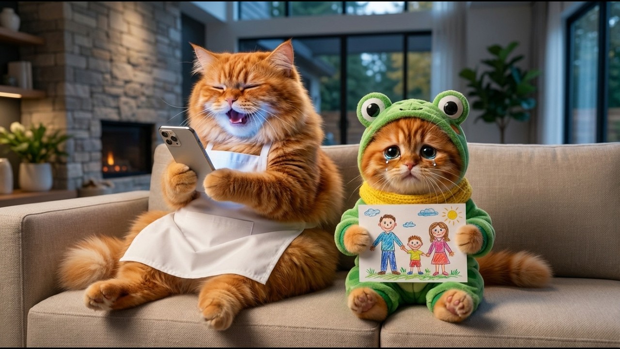 Ginger is CRYING! 😿 Mama Loves Her Phone More?! 📱 BUT Then She Sees His Drawing! 🎨❤️