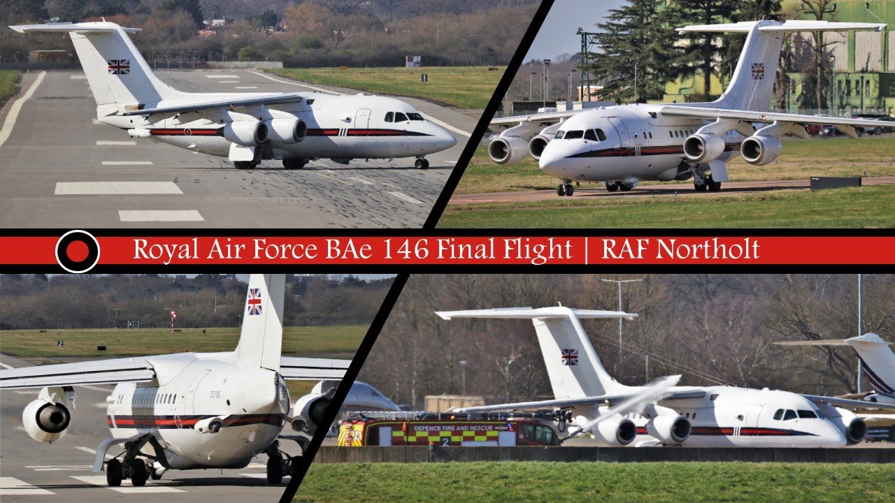 [4K] Royal Air Force | BAe 146 Final Flight | RAF Northolt