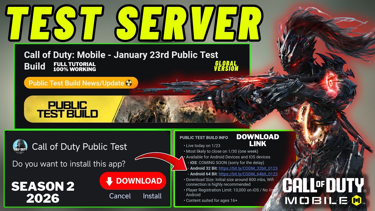 Тестовый сервер 2-го сезона Call of Duty Mobile 2026 | Скачать сейчас | Тестовый сервер Codm | Ca...