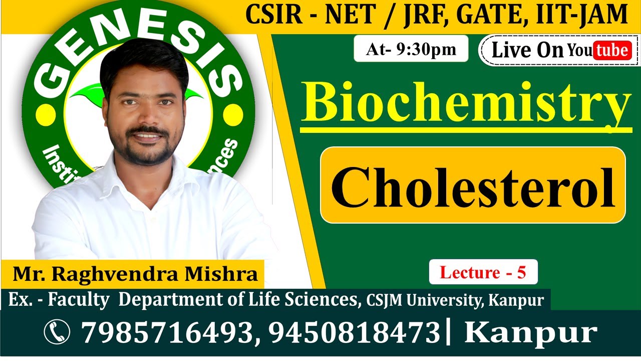 Cholesterol | Lipids | Biochemistry | Lecture-5 | New online 