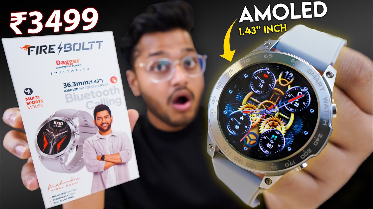 FireBoltt Dagger UNBOXING & REVIEW | ₹3499 | 1.43inch Biggest Round Dial AMOLED Smartwatch